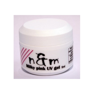 Milky pink UV gel ρόζ αποτέλεσμα ιδανικό για γαλλικo Μετρια ρευστότητα 5ml