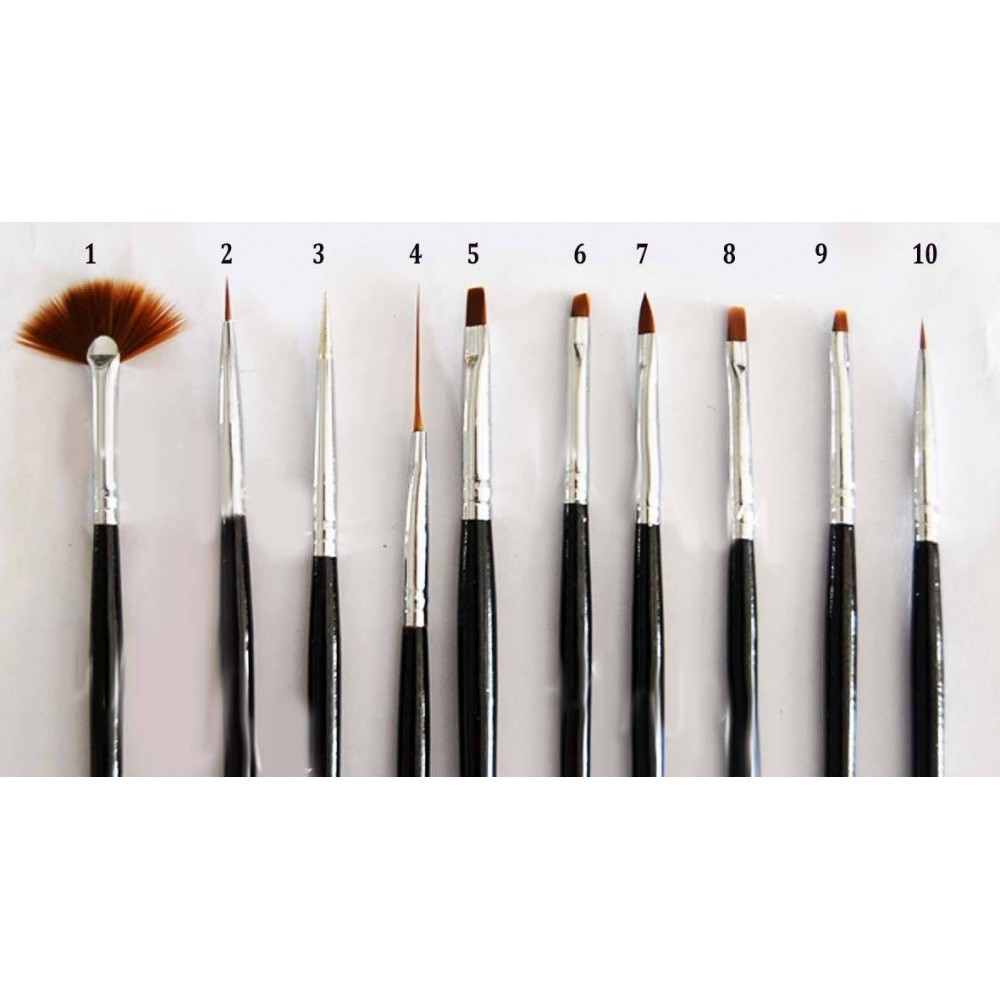 Nail art brush for one stroke and other purposes