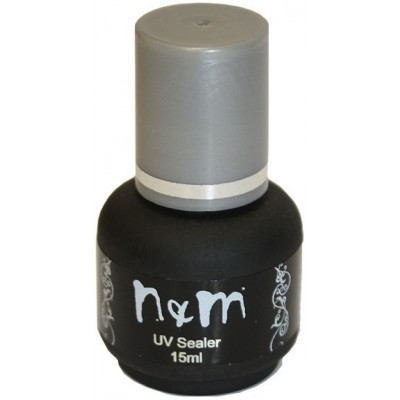 UV finish sealer gel with brush 15ml. Ideal for gel or acryl. No need to wipe out. 
