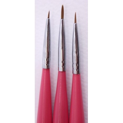 Brush set 3 pcs nail art