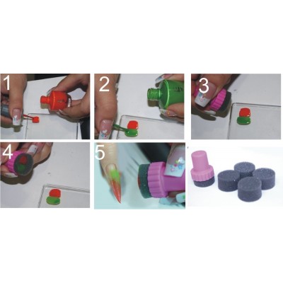 Nail art sponge for ombre style