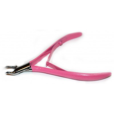 CUTICLE NIPPER 10cm PINK, dbl spring, 2-2,5mm tip, Pointed Tips, precision sharp